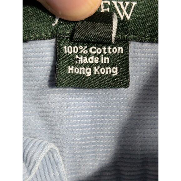 Vtg J Crew Corduroy Shirt Mens XL Button Up Pocket Oarsman Light Baby Blue - Picture 4 of 13
